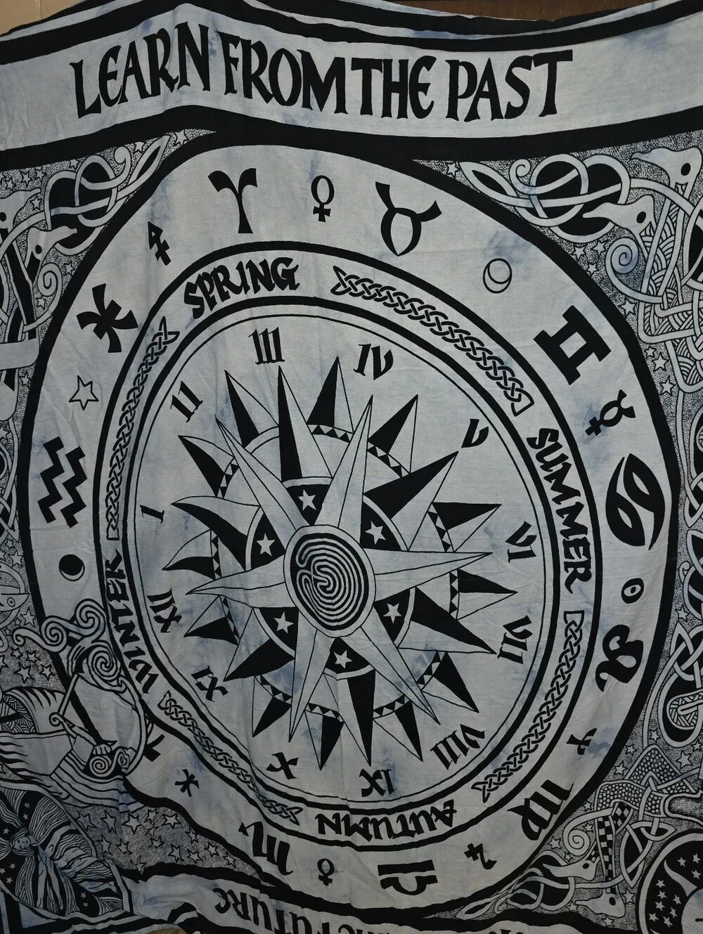 Black & White Zodiac Wall Tapestry